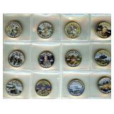 Colorized Kennedy Half Dollars 12pcs