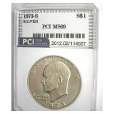 1973-S Silver Ike MS69 LISTS $11000