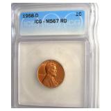 1958-D Cent ICG MS67 RD LISTS $275