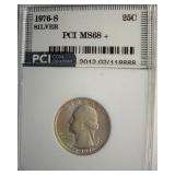 1976-S Silver Quarter MS68+ LISTS $400
