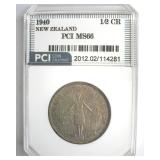 1940 1/2 Crown PCI MS66 New Zealand