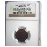 1890 1/4P NGC MS64 BN Raindrop Race Wager