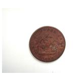 1854 1/2 Penny Token Bank of Upper Canada