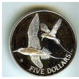 1982 .925 Silver 5 Proof BVI 1.2044 ASW