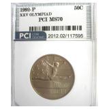 1992-P 50c XXV Olympiad PCI MS70