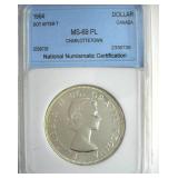 1964 Dot After T Dollar NNC MS69 PL Charlottetown