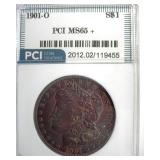 1901-O Morgan PCI MS65+ Purple Toning