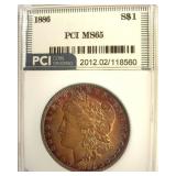 1886 Morgan PCI MS65 Fantastic Color