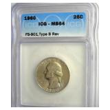 1960 FS-901 TB Rev Quarter ICG MS64