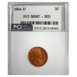 1954-D Cent MS67+ RD LISTS $1200
