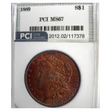 1889 Morgan MS67 LISTS $15000