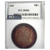 1887 Morgan PCI MS65 Fabulous Color