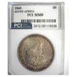 1948 5 Shilling PCI MS69 South Africa