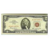 1963 2 Crisp Ch UNC Red Seal