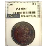1886 Morgan PCI MS65+ Bold Color