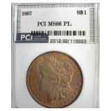 1887 Morgan MS66 PL LISTS $950