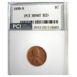1939-S Cent MS67 RD LISTS $140