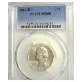 1963-D Quarter PCGS MS65
