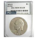1974-S Silver Ike PR70 DCAM LISTS $600