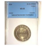1974 20 Zlotych NNC MS68 Poland