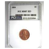 1954 Cent MS67 RD LISTS $11500