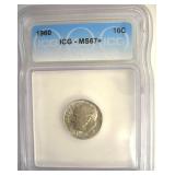 1960 Dime ICG MS67+