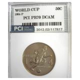 1994-P 50c World Cup PR70 DCAM LISTS $225