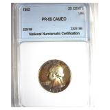 1952 Quarter NNC PR69 CAM Nice Toning