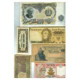 11 Vintage Bank Notes Bulgaria Poland Argentina