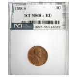 1938-S Cent PCI MS66+ RD