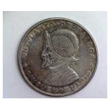 1953 Silver 1/4 Balboa Panama Nice Toning