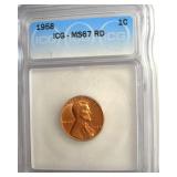 1958 Cent ICG MS67 RD LISTS $450