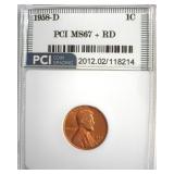 1958-D Cent MS67+ RD LISTS $3000