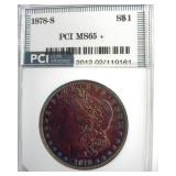 1878-S Morgan MS65+ LISTS $550