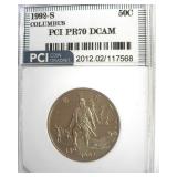 1992-S 50c Columbus PCI PR70 DCAM