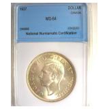 1937 Dollar NNC MS64 Canada