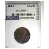 1980-S Susan B Anthony MS67+ LISTS $1650