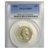 1964 Quarter PCGS PR69