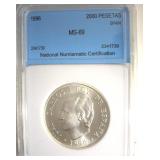 1996 2000 Pesetas NNC MS69 Spain