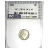 1963 Dime PR70 DCAM LISTS $200 IN 69 DC
