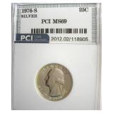 1976-S Silver Quarter MS69 LISTS $9250