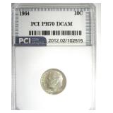 1964 Dime PR70 DCAM LISTS $5250