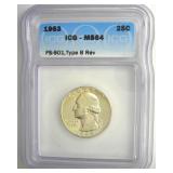 1963 FS-901 Type B Rev Quarter ICG MS64