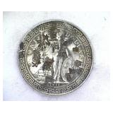 1911 Trade Dollar Great Britain China Chopped