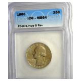 1960 FS-901 TB Rev Quarter ICG MS64