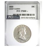 1953 Franklin PR68+ DCAM LISTS $30000 IN 68DC