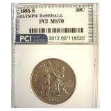 1995-S 50c Olympic Baseball PCI MS70