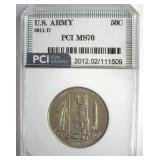 2011-D 50c U.S. Army PCI MS70