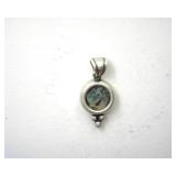Silver Pendant Widows Mite Bronze Coin