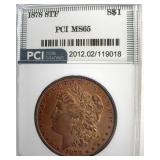1878 8TF Morgan MS65 LISTS $2350